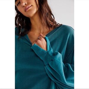 We the Free - FP We the Free Camden Oversized Sweatshirt NWTGS / Teal